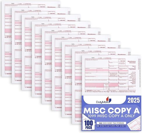 1099 MISC نسخة A من نماذج ضريبة الدخل الفيدرالية لعام 2023 - حزمة مكونة من 25 مستلمًا للضرائب in Saudi Arabia
