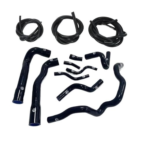 طقم خرطوم مبرد السيليكون + طقم خرطوم مكنسة متوافق مع BMW E36 M3 325i 316i 1992~1999 (الطراز الأوروبي)(K8-003 أسود 9 قطع) in Kuwait