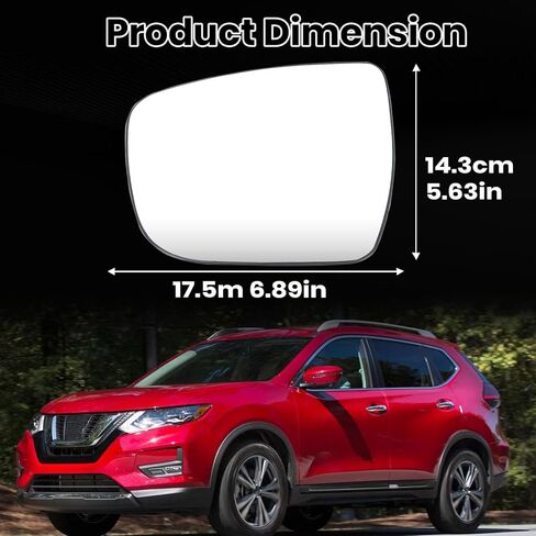 زجاج مرآة الجانب الأيسر للسائق مناسب لـ 2014-2019 Nissan Rogue، 2015-2023 Murano، 2017-2019 Pathfinder Side LH استبدال زجاج مرآة الرؤية الخلفية لـ 963664BA1A in Kuwait