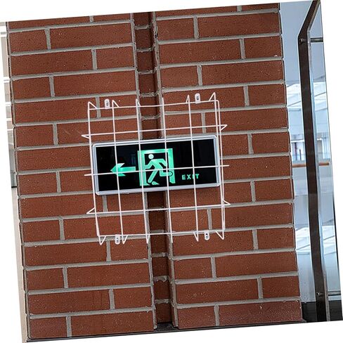 Gatuida Emergency Light Shield Wire Guard Durable Steel Protective Cage for Exit Signs Wall Mounted Damage Stopper with Welded Mesh Edge Protection Easy Installation in Saudi Arabia