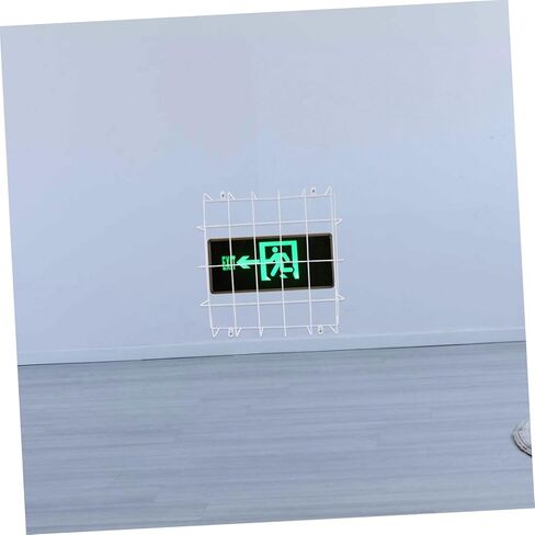Gatuida Emergency Light Shield Wire Guard Durable Steel Protective Cage for Exit Signs Wall Mounted Damage Stopper with Welded Mesh Edge Protection Easy Installation in Saudi Arabia