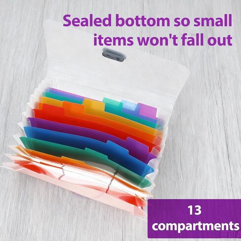 13 جيب A6 منظم الإيصالات مجلد الأكورديون الصغير A6 منظم ملفات الأكورديون الصغير توسيع مجلد الملفات للأعمال الصغيرة منظم قسيمة التحقق من منظم الكوبونات الملون in Kuwait