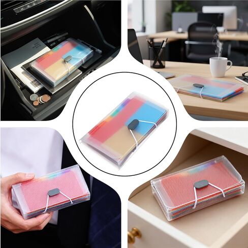 13 جيب A6 منظم الإيصالات مجلد الأكورديون الصغير A6 منظم ملفات الأكورديون الصغير توسيع مجلد الملفات للأعمال الصغيرة منظم قسيمة التحقق من منظم الكوبونات الملون in Kuwait