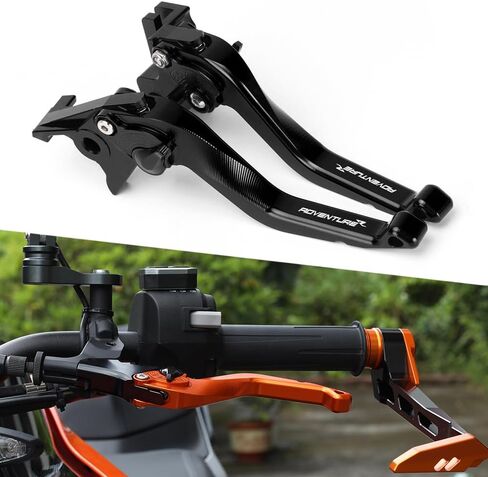 أذرع مودير للدراجات النارية متوافقة مع 790 Adventure R | 890 Adventure R 2019-2024 CNC ألومنيوم قصير الفرامل ورافعة القابض 790 890 adv r الملحقات (برتقالي) in Saudi Arabia