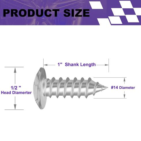 Stainless Steel License Plate Screws, Long License Plate Screws Black for License Plates/Frames/Covers Front/Rear on Domestic Vehicles, 1" Licence Plate Screws Long - 4 PCS in Saudi Arabia