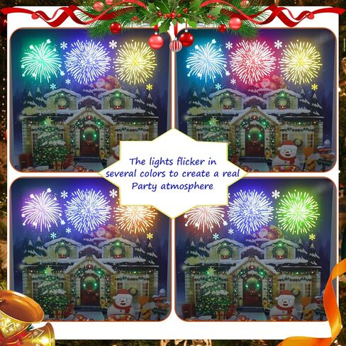 music Christmas blessing card with firework light and music, 3D pop-up Christmas card，Decorated House，music playing 'We Wish You a Merry Christmas' - accompaniment, impresses lovers (Blue) in Saudi Arabia