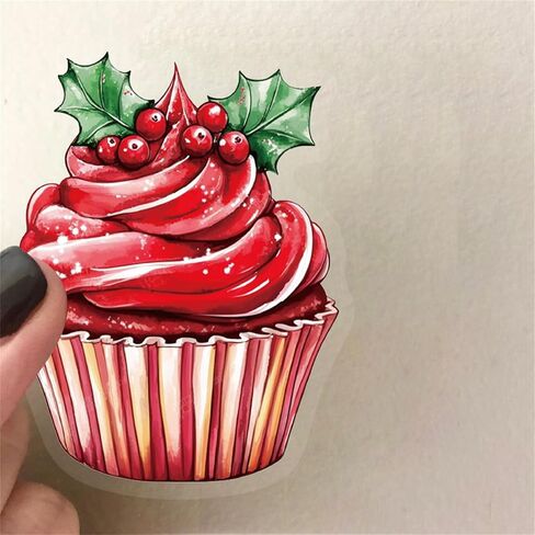 50pcs الحيوانات الأليفة شفافة خمر ملصقات عيد الميلاد للأطفال عطلة الزينة الهدايا اللوازم ملصق للمراهقين البالغين، لطيف الكرتون الشتاء ثلج سانتا كلوز صفقات لسكرابوكينغ، يوميات، مخطط in Kuwait