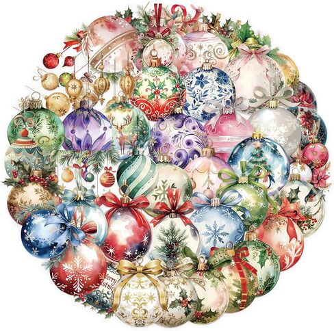 50pcs PET Transparent Vintage Christmas Stickers for Kids Holiday Decorations Gifts Supplies Sticker for Teens Adults,Cute Cartoon Winter Snowman Santa Claus Deals for Scrapbooking,Journaling,Planner in Saudi Arabia