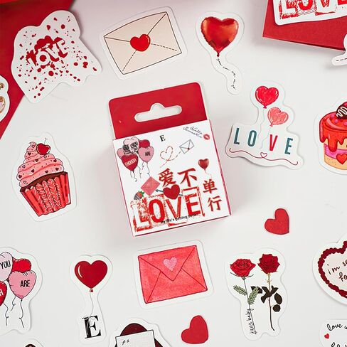 46 قطعة من ملصقات سجل القصاصات ذات موضوع الحب، ملصقات عيد الحب لسجل القصاصات، الكمبيوتر المحمول، مخطط يومي للزوجين، لوازم سجل القصاصات (الحب) in Kuwait