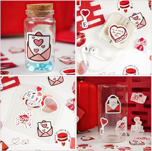 46 قطعة من ملصقات سجل القصاصات ذات موضوع الحب، ملصقات عيد الحب لسجل القصاصات، الكمبيوتر المحمول، مخطط يومي للزوجين، لوازم سجل القصاصات (الحب) in Kuwait