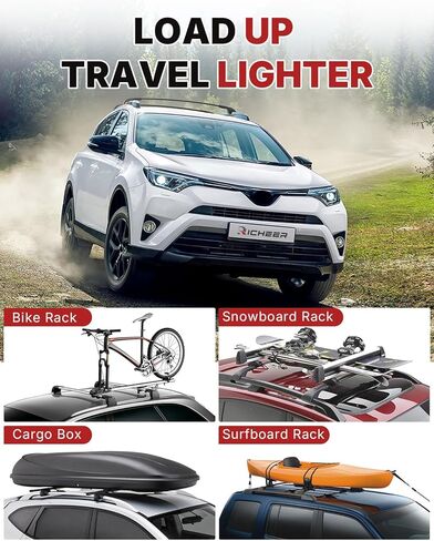 Richeer Roof Rack Cross Bars Fit for 2013-2018 RAV4, Aluminum Cross Bar for Cargo Racks Rooftop Luggage Bicycle Roof Bag in Kuwait