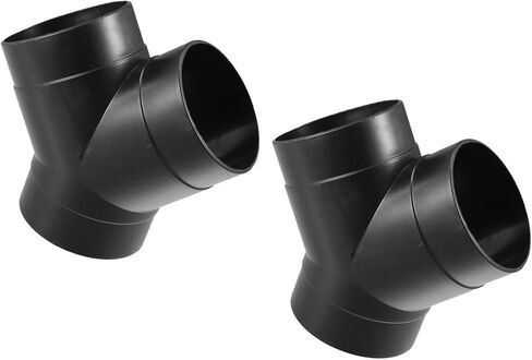 Motoforti Y Piece Duct Air Duct Connector مستقيم الهواء سخان الهواء موصل النجار الأنابيب 2.95 بوصة 75 مم OD أسود (مجموعة من 2) طويل الأمد in Kuwait