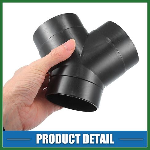 Motoforti Y Piece Duct Air Duct Connector مستقيم الهواء سخان الهواء موصل النجار الأنابيب 2.95 بوصة 75 مم OD أسود (مجموعة من 2) طويل الأمد in Kuwait