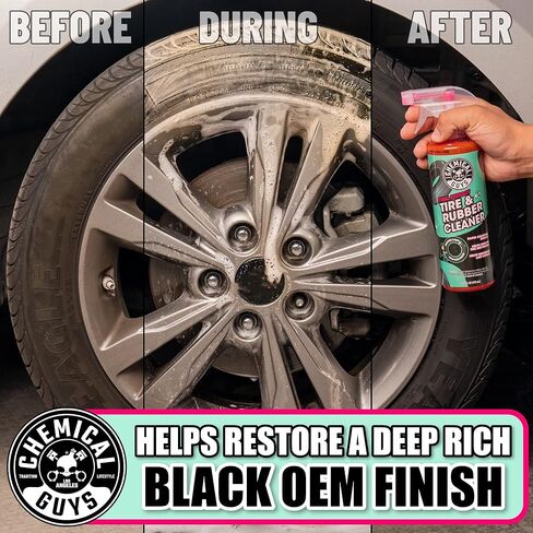 Chemical Guys Total Extract Tire & Rubber Cleaner 2 Pack 16 oz Each Restores Brown Tires, Cleans Rubber & Trim, Preps for Tire Shine & Ceramic Coating in Saudi Arabia