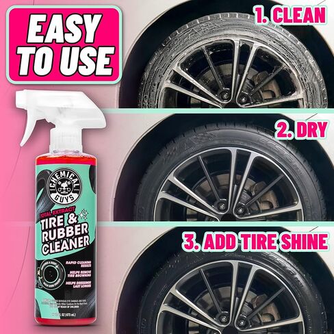 Chemical Guys Total Extract Tire & Rubber Cleaner 2 Pack 16 oz Each Restores Brown Tires, Cleans Rubber & Trim, Preps for Tire Shine & Ceramic Coating in Saudi Arabia