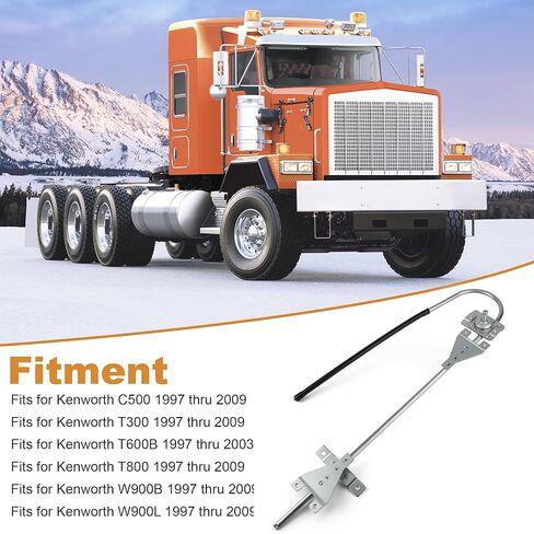منظم النافذة اليدوي لجانب السائق K092-407، HLK2557 متوافق مع Kenworth C500، T300، T800، W900B، W900L (1997-2009)، T600B (1997-2003) in Saudi Arabia