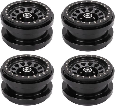 RC Vehicle Wheels Rims, Aluminum Alloy 2.9in 12 Hole 4 Pcs Drift Tires Hub for 1/6 AXAIL SCX6 RC Car Truck() in Saudi Arabia