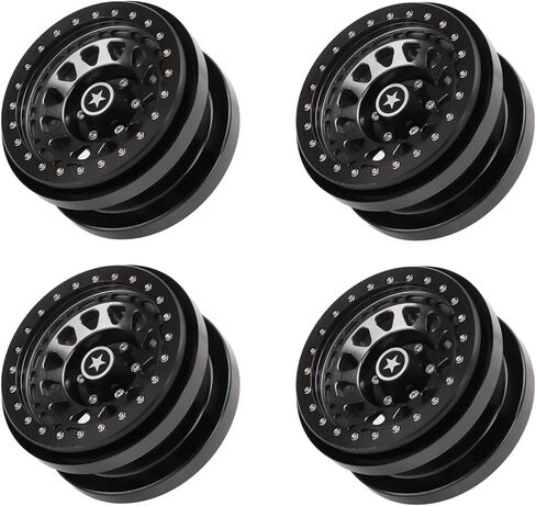 RC Vehicle Wheels Rims, Aluminum Alloy 2.9in 12 Hole 4 Pcs Drift Tires Hub for 1/6 AXAIL SCX6 RC Car Truck() in Saudi Arabia