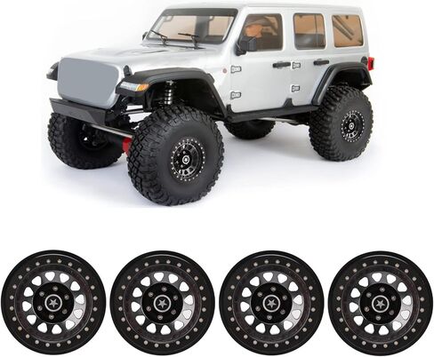 RC Vehicle Wheels Rims, Aluminum Alloy 2.9in 12 Hole 4 Pcs Drift Tires Hub for 1/6 AXAIL SCX6 RC Car Truck() in Saudi Arabia