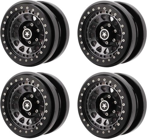 RC Vehicle Wheels Rims, Aluminum Alloy 2.9in 12 Hole 4 Pcs Drift Tires Hub for 1/6 AXAIL SCX6 RC Car Truck() in Saudi Arabia