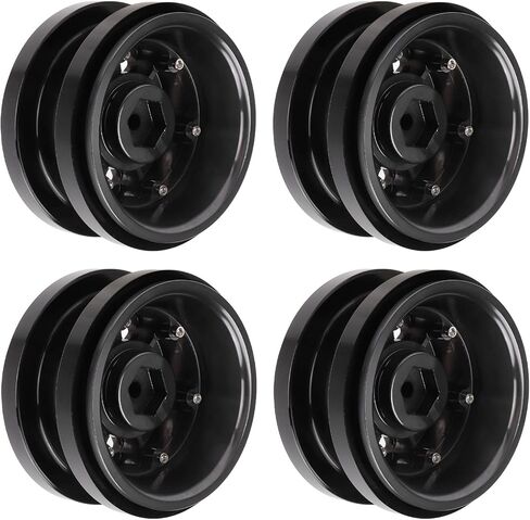 RC Vehicle Wheels Rims, Aluminum Alloy 2.9in 12 Hole 4 Pcs Drift Tires Hub for 1/6 AXAIL SCX6 RC Car Truck() in Saudi Arabia