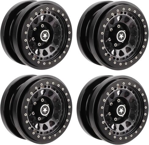 RC Vehicle Wheels Rims, Aluminum Alloy 2.9in 12 Hole 4 Pcs Drift Tires Hub for 1/6 AXAIL SCX6 RC Car Truck() in Saudi Arabia
