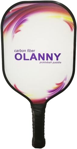 Pickleball Paddle Textured Surface for Spin Lightweight Graphite Racquet Racket Carbon Fiber Ergonomic Grip Edge - (Color: Plum) in Saudi Arabia
