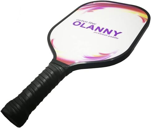 Pickleball Paddle Textured Surface for Spin Lightweight Graphite Racquet Racket Carbon Fiber Ergonomic Grip Edge - (Color: Plum) in Saudi Arabia