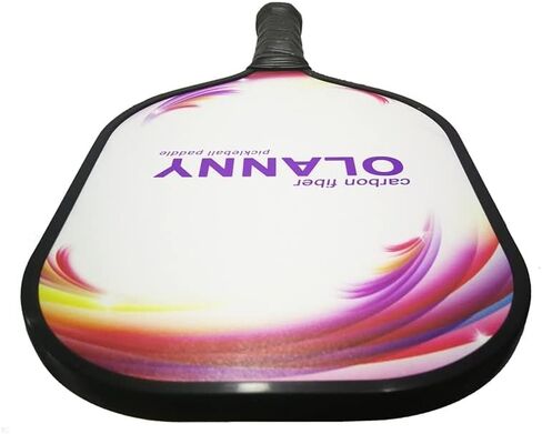 Pickleball Paddle Textured Surface for Spin Lightweight Graphite Racquet Racket Carbon Fiber Ergonomic Grip Edge - (Color: Plum) in Saudi Arabia