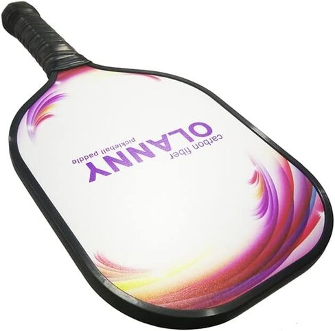 Pickleball Paddle Textured Surface for Spin Lightweight Graphite Racquet Racket Carbon Fiber Ergonomic Grip Edge - (Color: Plum) in Saudi Arabia