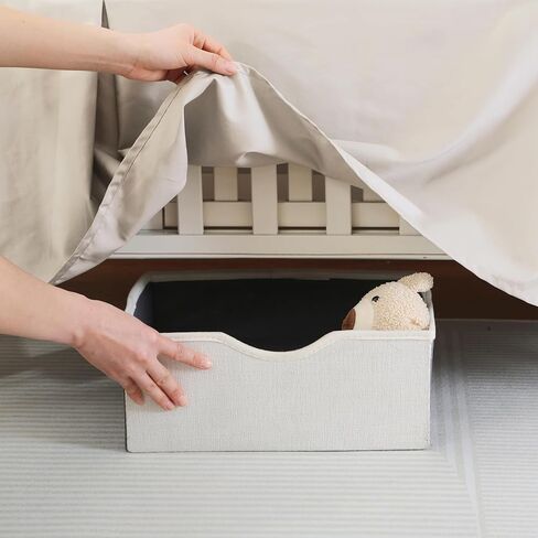 تنورة سرير أطفال مكشكشة من الغبار، 100% من القطن المصري بعدد 400 خيط، تنورة سرير أطفال ناعمة قابلة للتنفس للأطفال والأولاد والبنات، مقاس 52 بوصة × 28 بوصة مع تنورة سرير أطفال مقاس 14 بوصة مقاومة للبهتان (أبيض سادة) in Kuwait