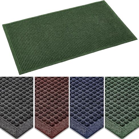 Ecomills Rubber Doormat, Extra Large, 36" x 60", Green, XL, Absorbent Indoor Outdoor Rug, Stain Resistant, Rubber Non Slip Backing, Heavy Duty, Durable in Saudi Arabia