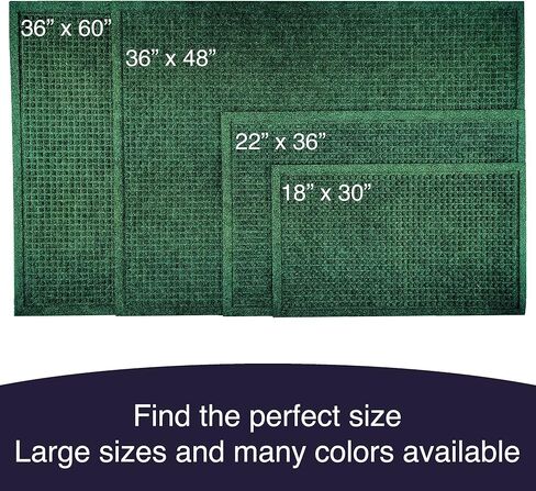 Ecomills Rubber Doormat, Extra Large, 36" x 60", Green, XL, Absorbent Indoor Outdoor Rug, Stain Resistant, Rubber Non Slip Backing, Heavy Duty, Durable in Saudi Arabia