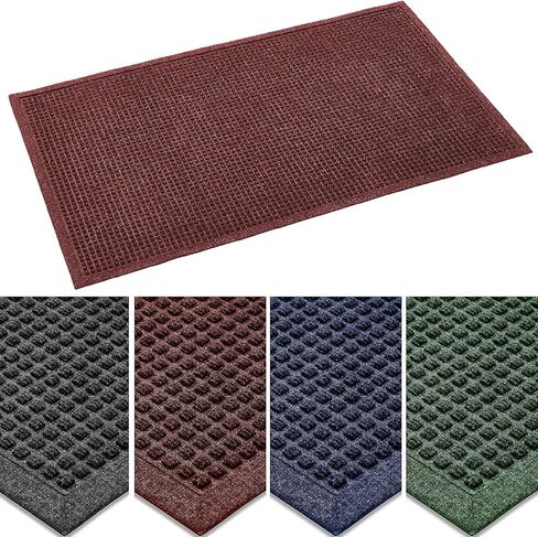 Ecomills Rubber Doormat, Extra Large, 36" x 60", Green, XL, Absorbent Indoor Outdoor Rug, Stain Resistant, Rubber Non Slip Backing, Heavy Duty, Durable in Saudi Arabia