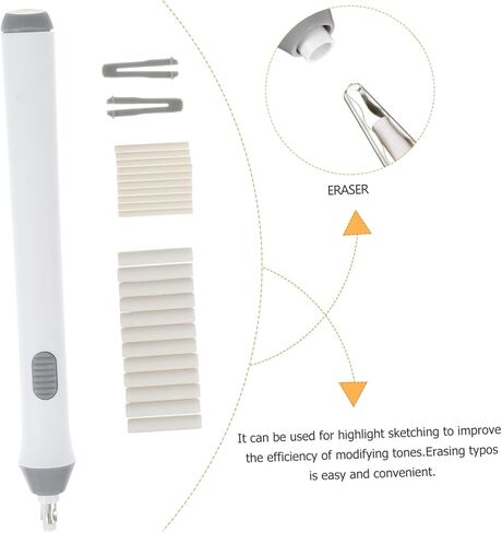 GALPADA Professional Electric Eraser for Art Students and Designers Efficient Sketch Eraser for Quick Correction and Creative Drawing Portable White Stationery Tool in Saudi Arabia