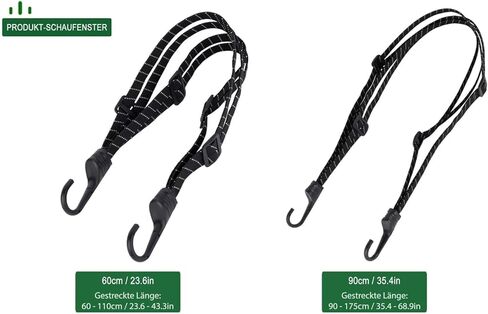 Motorcycle Luggage Straps, Bike Rack Bungee Cords with Hooks, Elastic Bundy Cord (2, Reflective Effect, 60cm) in Saudi Arabia