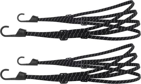 Motorcycle Luggage Straps, Bike Rack Bungee Cords with Hooks, Elastic Bundy Cord (2, Reflective Effect, 60cm) in Saudi Arabia