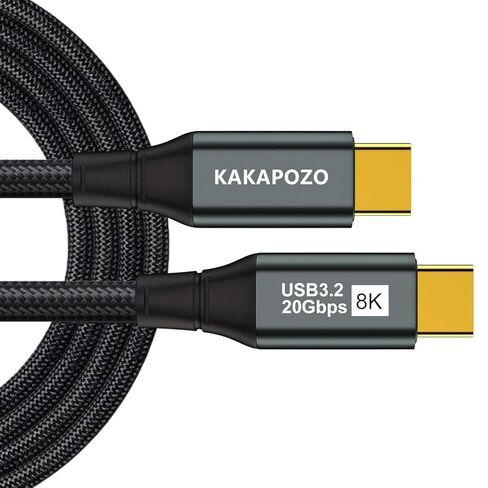 كابل USB C إلى USB C 3.1 Gen 2 - 3.3FT-20Gbps نقل البيانات - 8K@60 هرتز كابل مراقبة إخراج الفيديو - 100W PD شحن سريع USB C إلى USB C كابل عرض من النوع C إلى النوع C لهاتف iPhone 15، MacBooks، iPad in Saudi Arabia