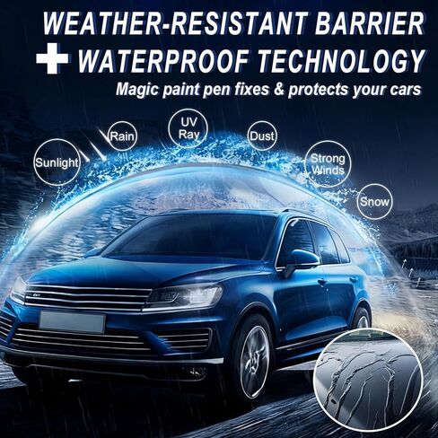 طلاء أسود للسيارات، طقم إصلاح خدوش طلاء السيارة 2 في 1، قلم إزالة خدوش السيارة يدوم طويلاً - لون دقيق، سريع الجفاف، آمن وسهل الاستخدام، مقاوم للطقس يناسب جميع موديلات السيارات قطعتان in Kuwait