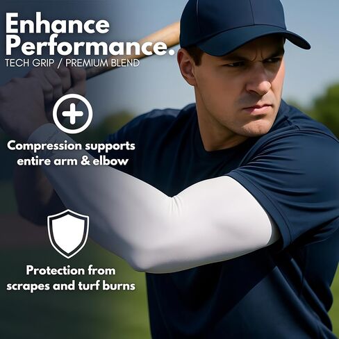 CompressionZ Compression Arm Sleeves for Men & Women UV Protection (Navy, XL) in Kuwait