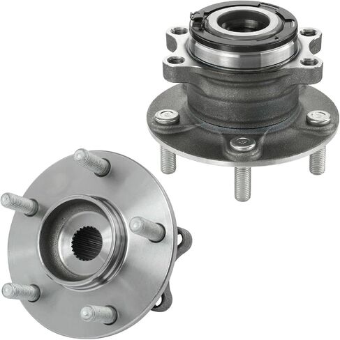 Detroit Axle - 2 Rear Wheel Bearing and Hubs Assembly for Mitsubishi Outlander 14-20, Outlander Sport 13-15, Outlander PHEV 18-20, Eclipse Cross 18-20, RVR 18-19, with 5-Lug, AWD or 4WD in Saudi Arabia