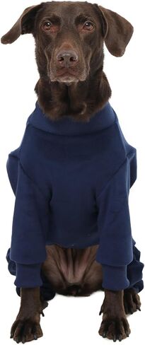 Large Dog Coat Fleece Pajamas Winter Warm Onesie for Dogs Girl Boy Cold Weather Pet Jacket Soft Cozy Pjs Jumpsuit Long Sleeve, Pink XXXL in Kuwait