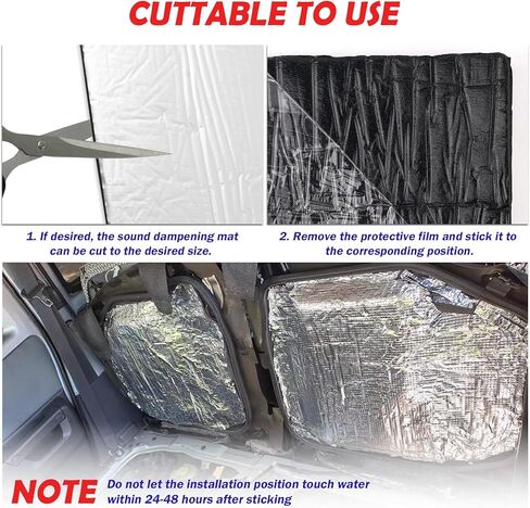 10PCS 275.6 mil Car Sound Deadening Mat,Thickened Mat Sound Deading Material for Cars Mats Size 4.84 Sqft for Soundproofing & Reducing Heat,Upgraded Car Sounds Deadening Material Mats in Saudi Arabia