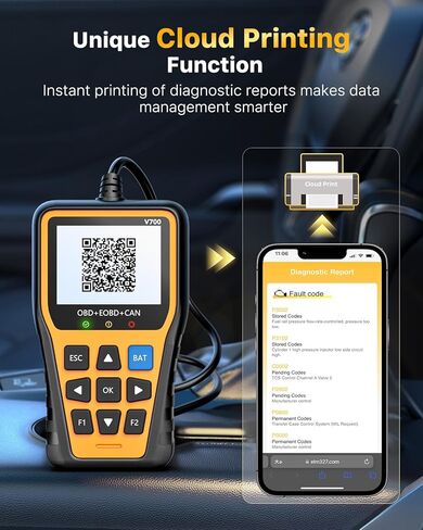 OBD2 Scanner - Enhanced Fixd Car Diagnostic Tool with Battery Tester Car Code Reader That Can Print Data to The Cloud Reads and Clears Engine Error Codes for All OBD II Protocol Vehicles Since 1996 in Saudi Arabia