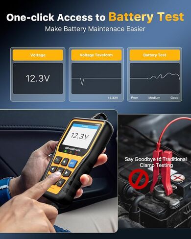 OBD2 Scanner - Enhanced Fixd Car Diagnostic Tool with Battery Tester Car Code Reader That Can Print Data to The Cloud Reads and Clears Engine Error Codes for All OBD II Protocol Vehicles Since 1996 in Saudi Arabia