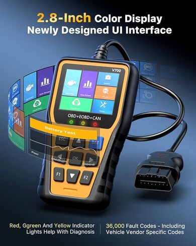 OBD2 Scanner - Enhanced Fixd Car Diagnostic Tool with Battery Tester Car Code Reader That Can Print Data to The Cloud Reads and Clears Engine Error Codes for All OBD II Protocol Vehicles Since 1996 in Saudi Arabia