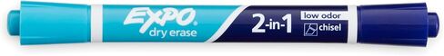 EXPO Dry Erase 2-in-1 Markers, Chisel Tip, Assorted, 8 Count in Kuwait