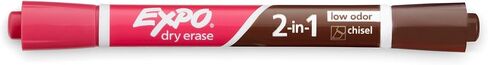 EXPO Dry Erase 2-in-1 Markers, Chisel Tip, Assorted, 8 Count in Kuwait