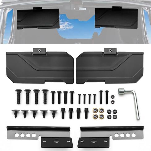 أقنعة الشمس لـ Polaris Ranger XP 1000 SP 570 Crew EPS 2018-2025، 2890288 ملحق حاجب مضاد للوهج UTV Sun Shield Blockers مع زاوية قابلة للتعديل ومفك براغي، أقنعة حماية من الشمس مبطنة شديدة التحمل in Kuwait