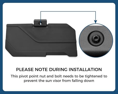 أقنعة الشمس لـ Polaris Ranger XP 1000 SP 570 Crew EPS 2018-2025، 2890288 ملحق حاجب مضاد للوهج UTV Sun Shield Blockers مع زاوية قابلة للتعديل ومفك براغي، أقنعة حماية من الشمس مبطنة شديدة التحمل in Kuwait